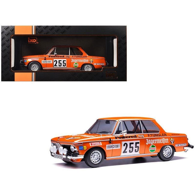 BMW 2002 #255 Wolfgang Stiller - Axel Wagener "Rallye Monte-Carlo" (1973) 1/18 Diecast Model Car by IXO Models-IXO-ModelCars.com