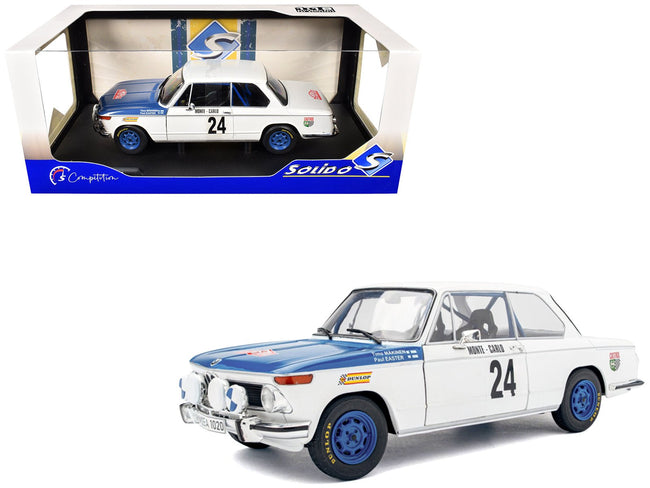 BMW 2002 Tii #24 Timo Makinen - Paul Easter 2nd Place "Rallye Monte-Carlo" (1969) "Competition" 1/18 Diecast Model Car by Solido-Solido-ModelCars.com