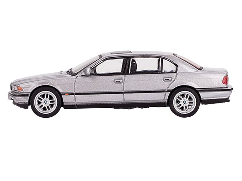 BMW 750IL Aspen Silver Metallic with Sun Roof Limited Edition 1/64 Diecast Model Car by Mini GT-Mini GT-ModelCars.com