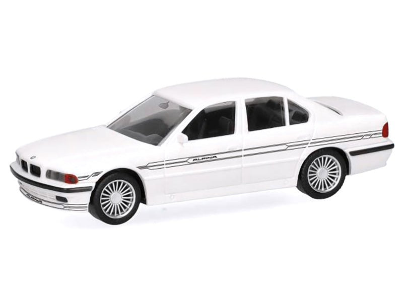 BMW Alpina B12 White 1/87 (HO) Plastic Model Car by Herpa-Herpa-ModelCars.com