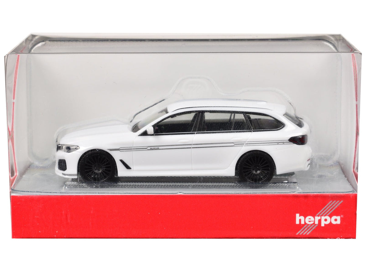 BMW Alpina B5 Touring White 1/87 (HO) Plastic Model Car by Herpa-Herpa-ModelCars.com