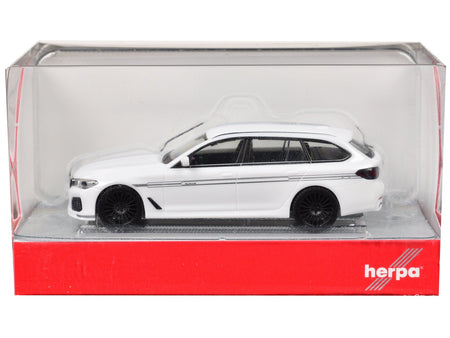 BMW Alpina B5 Touring White 1/87 (HO) Plastic Model Car by Herpa-Herpa-ModelCars.com