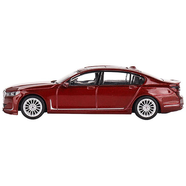 BMW Alpina B7 xDrive Aventurin Dark Red with Sunroof Limited Edition to 1800 pieces Worldwide 1/64 Diecast Model Car by Mini GT - Mini GT - ModelCars.com