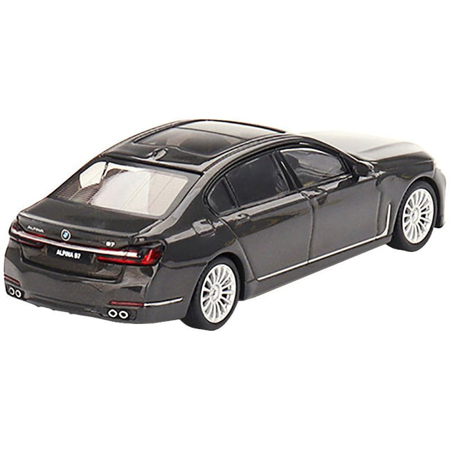 BMW Alpina B7 xDrive Dravit Gray Metallic with Sunroof Limited Edition to 1800 pieces Worldwide 1/64 Diecast Model Car by Mini GT - Mini GT - ModelCars.com