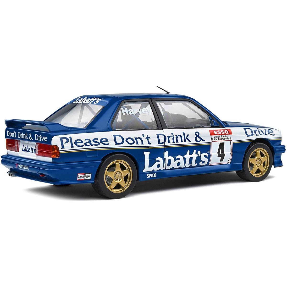 BMW E30 M3 4 Tim Harvey "Labbatt's" BTCC British Touring Car Championship (1991) "Competition" Series 1/18 Diecast Model Car by Solido - Solido - ModelCars.com