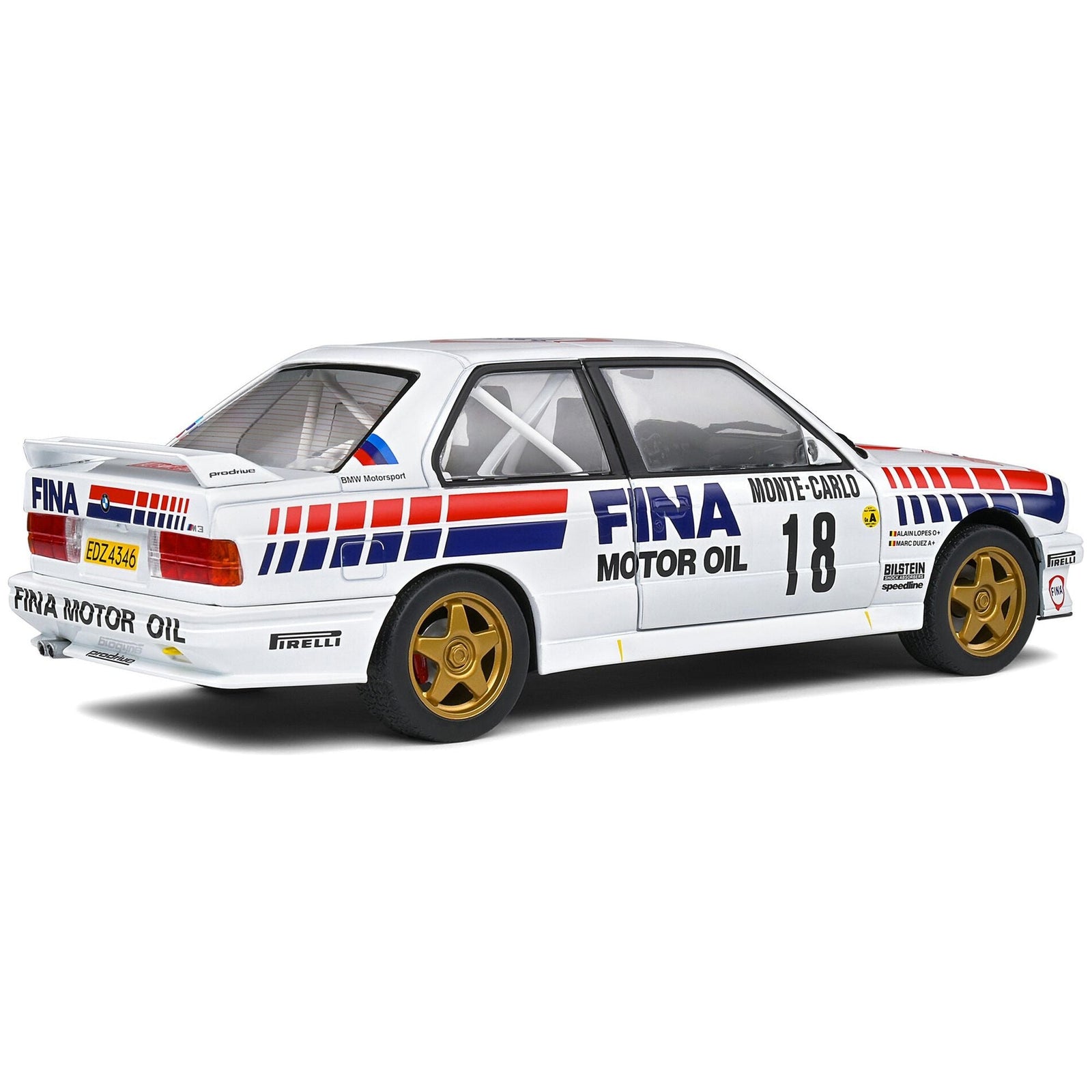 BMW E30 M3 Gr.A 18 Marc Duez - Alain Lopes "Rally Monte - Carlo" (1989) "Competition" Series 1/18 Diecast Model Car by Solido - Solido - ModelCars.com