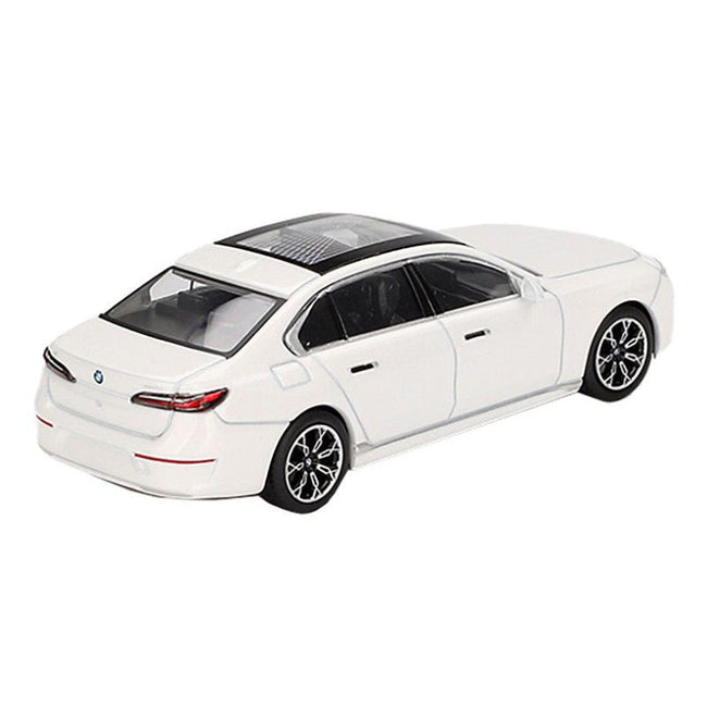 BMW i7 xDrive60 Mineral White Metallic Limited Edition 1/64 Diecast Model Car by Mini GT-Mini GT-ModelCars.com
