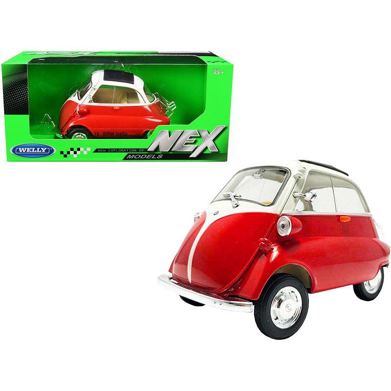 BMW Isetta Red and White "NEX Models" 1/18 Diecast Model Car by Welly - Welly - ModelCars.com