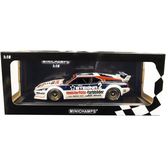 BMW M1 2 Hans - Joachim Stuck Schnitzer Eterna Meisterphoto Team Winner Deutsche Automobil Rennsport Trophae Zolder (1982) Limited Edition to 300 pieces Worldwide 1/18 Diecast Model Car by Minichamps - Minichamps - ModelCars.com