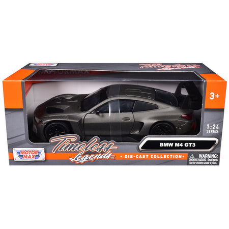 BMW M2 GT3 Matt Black "Timeless Legends" Series 1/24 Diecast Model Car by Motormax-Motormax-ModelCars.com