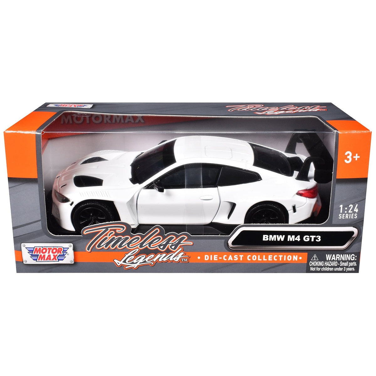 BMW M2 GT3 White "Timeless Legends" Series 1/24 Diecast Model Car by Motormax-Motormax-ModelCars.com