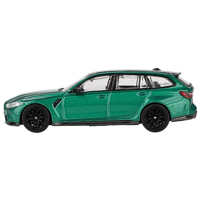 BMW M3 Competition Touring Isle of Man Green Metallic with Black Top Limited Edition to 3600 pieces Worldwide 1/64 Diecast Model Car by Mini GT - Mini GT - ModelCars.com
