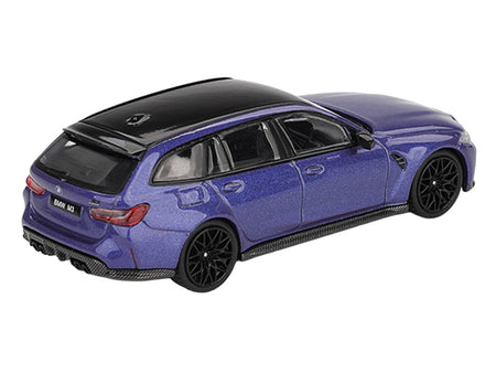 BMW M3 Competition Touring Portimao Blue Metallic with Black Top 1/64 Diecast Model Car by Mini GT-Mini GT-ModelCars.com