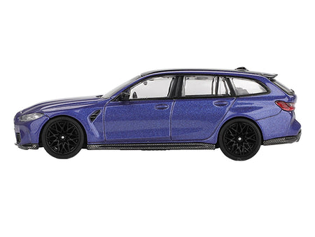 BMW M3 Competition Touring Portimao Blue Metallic with Black Top 1/64 Diecast Model Car by Mini GT-Mini GT-ModelCars.com