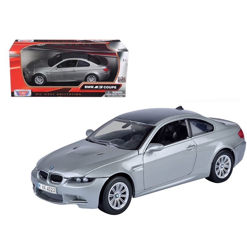 BMW M3 Coupe Gray Metallic 1/24 Diecast Model Car by Motormax-Motormax-ModelCars.com