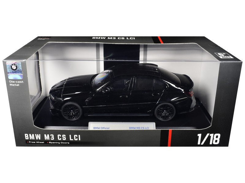 BMW M3 CS LCI Black Metallic with Matt Black Top 1/18 Diecast Model Car by Heimanba-Heimanba-ModelCars.com