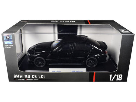 BMW M3 CS LCI Black Metallic with Matt Black Top 1/18 Diecast Model Car by Heimanba-Heimanba-ModelCars.com