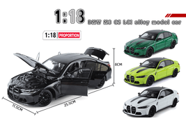 BMW M3 CS LCI Black Metallic with Matt Black Top 1/18 Diecast Model Car by Heimanba-Heimanba-ModelCars.com