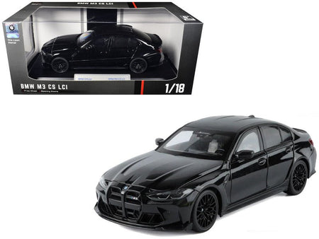 BMW M3 CS LCI Black Metallic with Matt Black Top 1/18 Diecast Model Car by Heimanba-Heimanba-ModelCars.com