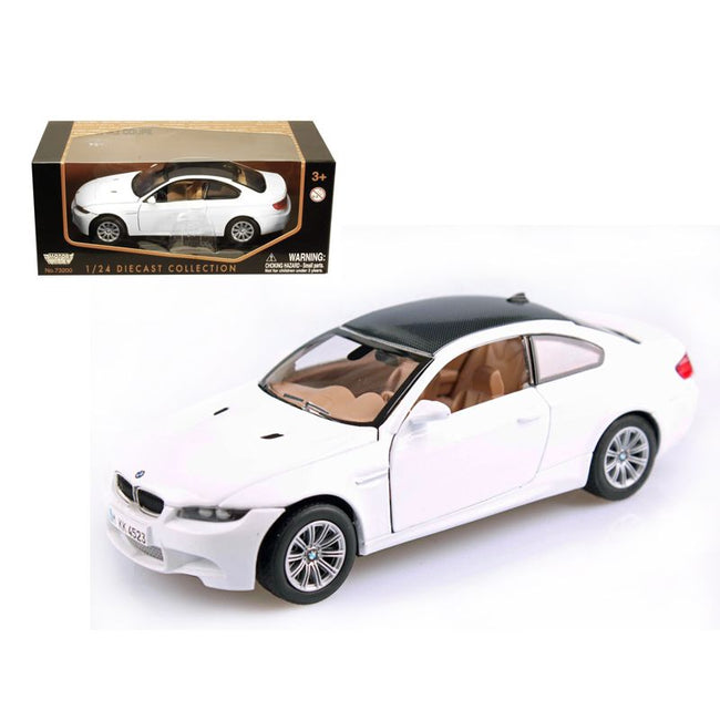 BMW M3 E92 Coupe White 1/24 Diecast Model Car by Motormax-Motormax-ModelCars.com