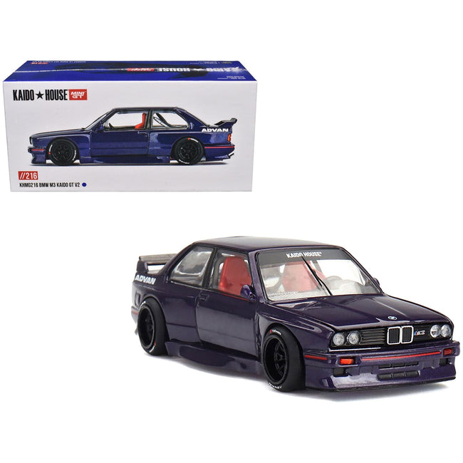 BMW M3 "Kaido GT V2" Purple Metallic (Designed by Jun Imai) "Kaido House" Special 1/64 Diecast Model Car by Mini GT-Mini GT-ModelCars.com