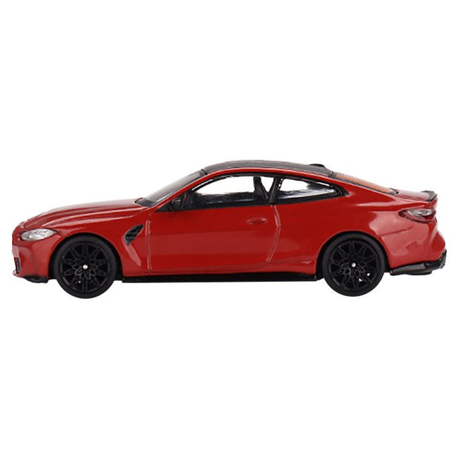 BMW M4 Competition (G82) Toronto Red Metallic with Carbon Top Limited Edition to 1800 pieces Worldwide 1/64 Diecast Model Car by True Scale Miniatures - True Scale Miniatures - ModelCars.com