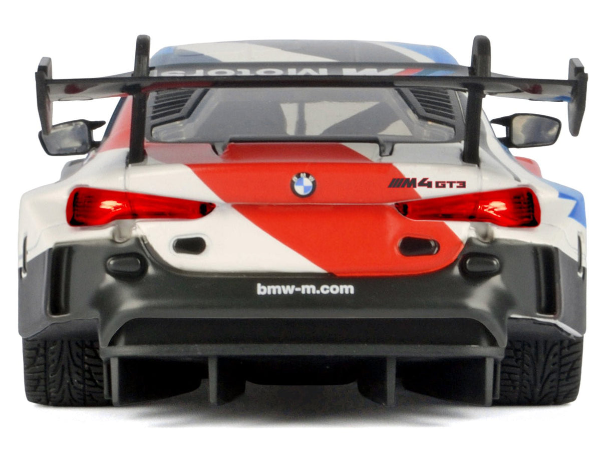 BMW M4 GT3 #1 White with Black Blue and Red Graphics "GT Racing" Series 1/24 Diecast Model Car by Motormax-Motormax-ModelCars.com