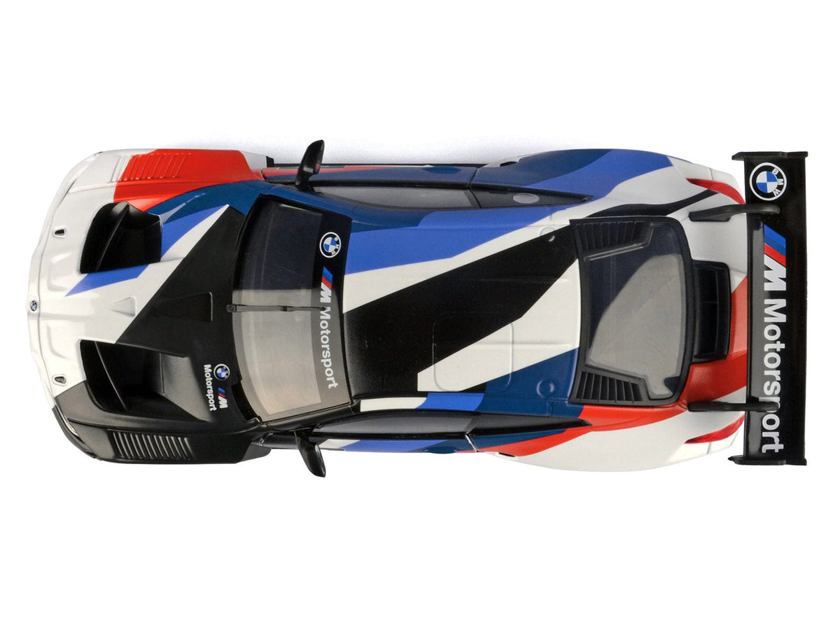 BMW M4 GT3 #1 White with Black Blue and Red Graphics "GT Racing" Series 1/24 Diecast Model Car by Motormax-Motormax-ModelCars.com