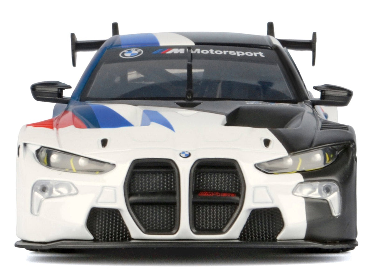 BMW M4 GT3 #1 White with Black Blue and Red Graphics "GT Racing" Series 1/24 Diecast Model Car by Motormax-Motormax-ModelCars.com