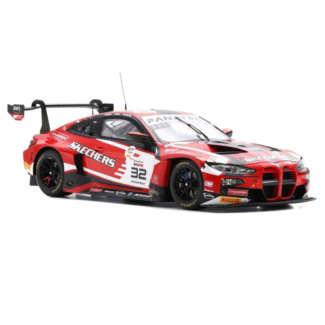 BMW M4 GT3 #32 Sheldon van der Linde - Dries Vanthoor - Charles Weerts "Team WRT" "24 Hours of Spa" (2023) with Acrylic Display Case 1/18 Model Car by Spark-Spark-ModelCars.com