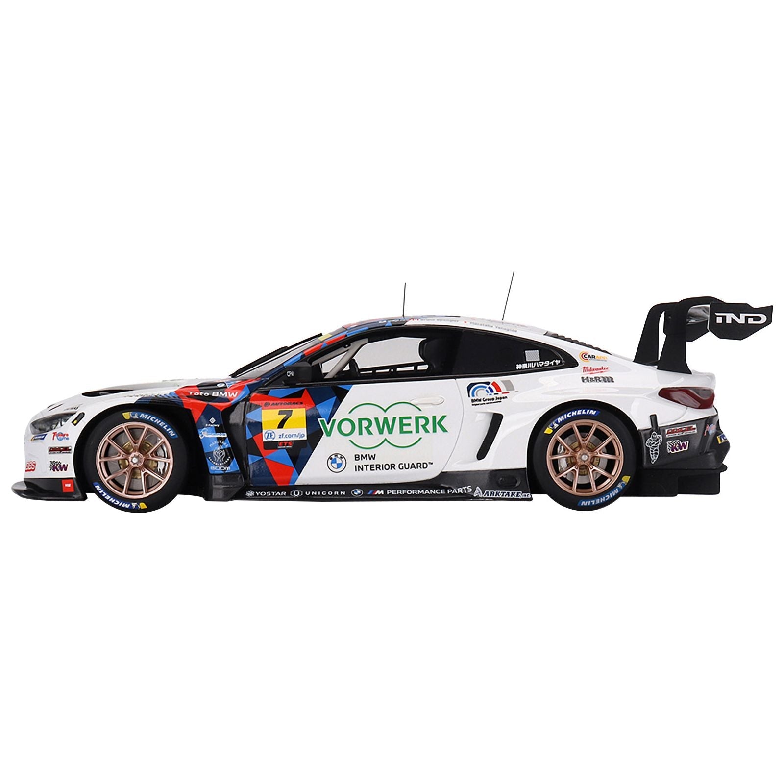 BMW M4 GT3 7 Seiji Ara - Bruno Spengler - Masataka Yanagida "BMW M Team Studie x CRS" GT300 "Super GT Series" (2023) 1/18 Model Car by Top Speed - Top Speed - ModelCars.com