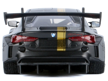 BMW M4 GT3 Matt Black with Gold Stripes "Midnight Eclipse" Series 1/24 Diecast Model Car by Motormax-Motormax-ModelCars.com