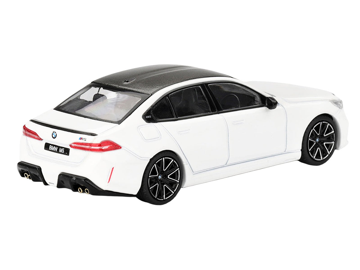 BMW M5 Alpine White with Carbon Top Limited Edition 1/64 Diecast Model Car by Mini GT-Mini GT-ModelCars.com