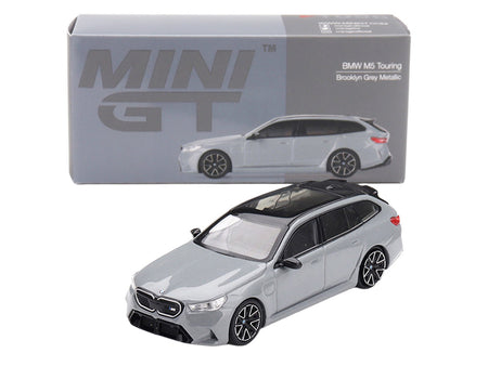 BMW M5 Touring Brooklyn Gray Metallic with Sunroof 1/64 Diecast Model Car by Mini GT-Mini GT-ModelCars.com