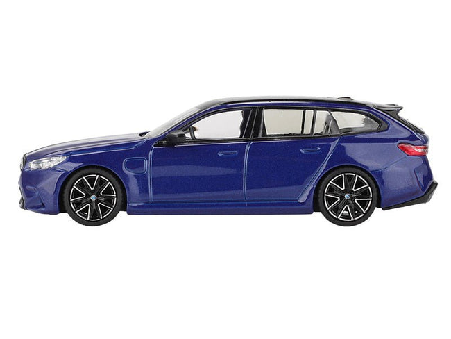 BMW M5 Touring Marina Bay Blue Metallic with Black Top and Sun Roof Limited Edition 1/64 Diecast Model Car by Mini GT-Mini GT-ModelCars.com
