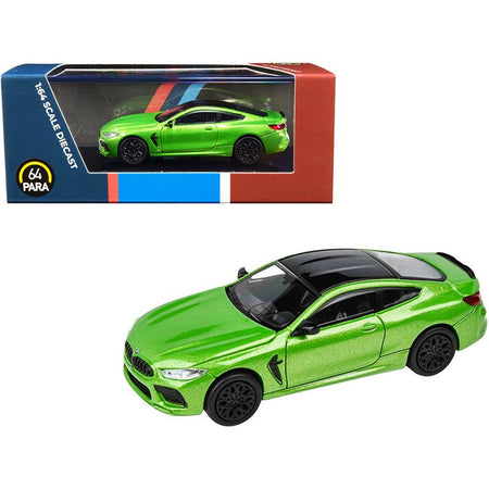 BMW M8 Coupe Java Green Metallic with Black Top 1/64 Diecast Model Car by Paragon - Paragon - ModelCars.com