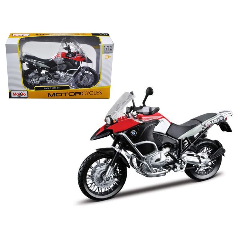 BMW R 1200 GS Red and Black 1/12 Diecast Motorcycle Model by Maisto - Maisto - ModelCars.com