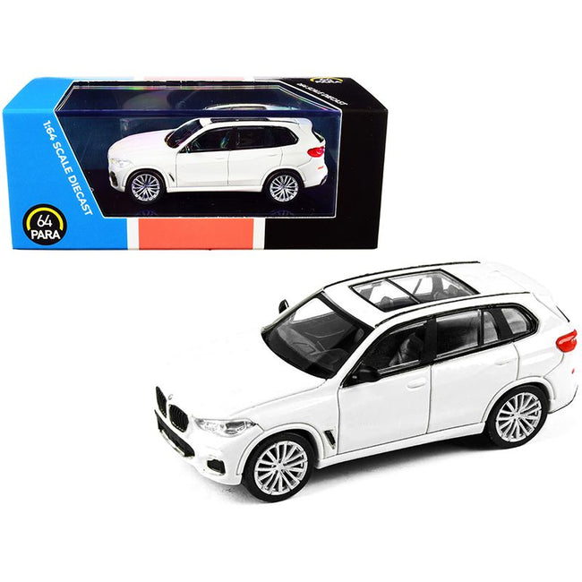 BMW X5 (G05) with Sunroof Mineral White 1/64 Diecast Model Car by Paragon-Paragon-ModelCars.com