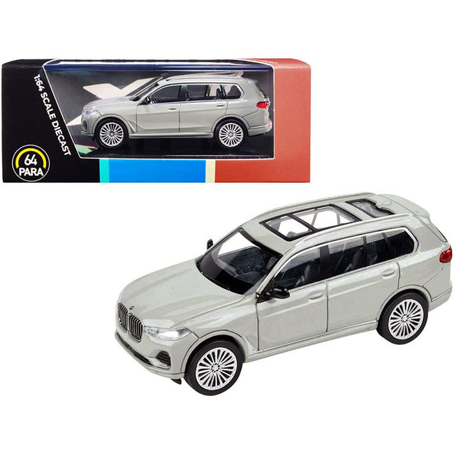 BMW X7 with Sunroof Nardo Gray 1/64 Diecast Model Car by Paragon - Paragon - ModelCars.com