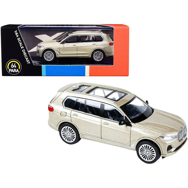BMW X7 with Sunroof Sunstone Gold Metallic 1/64 Diecast Model Car by Paragon - Paragon - ModelCars.com