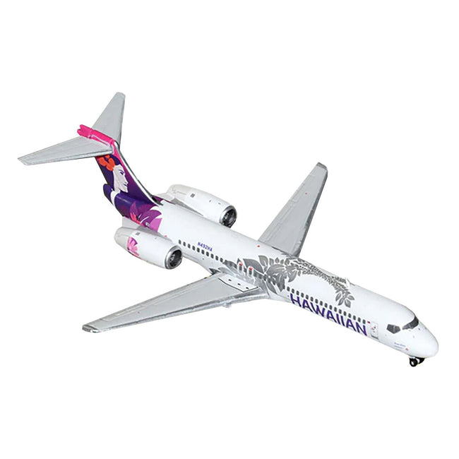 Boeing 717-200 Commercial Aircraft "Hawaiian Airlines" (N492HA) White with Purple Graphics 1/400 Diecast Model Airplane by GeminiJets-GeminiJets-ModelCars.com