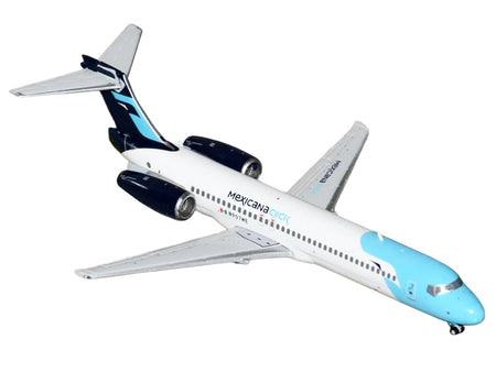 Boeing 717-200 Commercial Aircraft "Mexicana Click" (N907ME) White with Light Blue Nose and Dark Blue Tail 1/400 Diecast Model Airplane by GeminiJets-GeminiJets-ModelCars.com