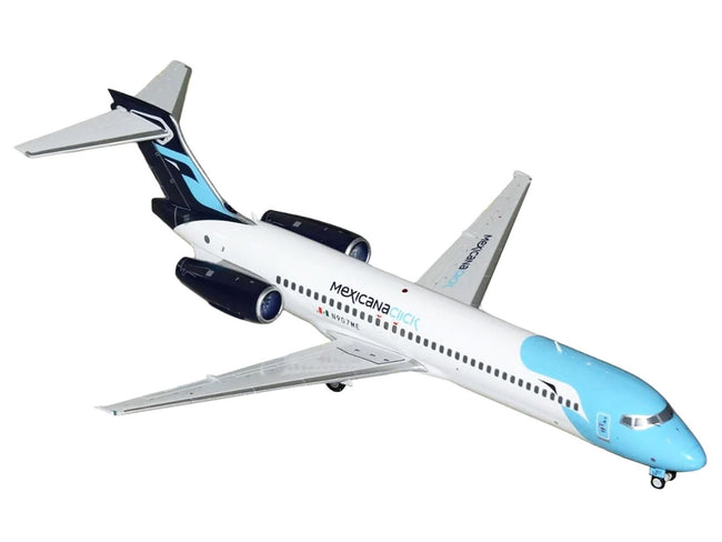 Boeing 717-200 Commercial Aircraft "Mexicana Click" (N907ME) White with Light Blue Nose and Dark Blue Tail "Gemini 200" Series 1/200 Diecast Model Airplane by GeminiJets-GeminiJets-ModelCars.com