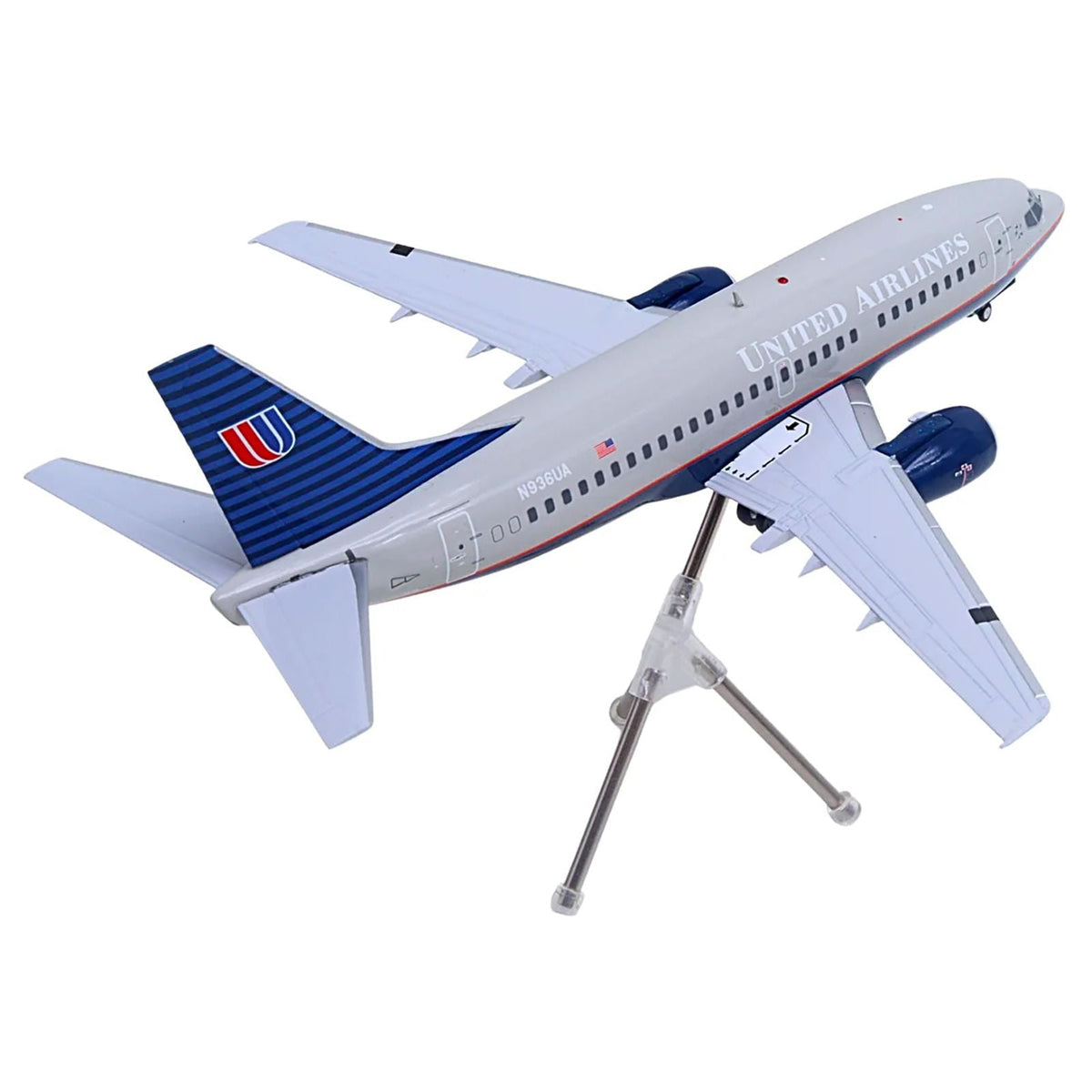 Boeing 737-500 Commercial Aircraft "United Airlines - Classic 737 Series" (N936UA) Gray with Blue Tail "Gemini 200" Series 1/200 Diecast Model Airplane by GeminiJets-GeminiJets-ModelCars.com