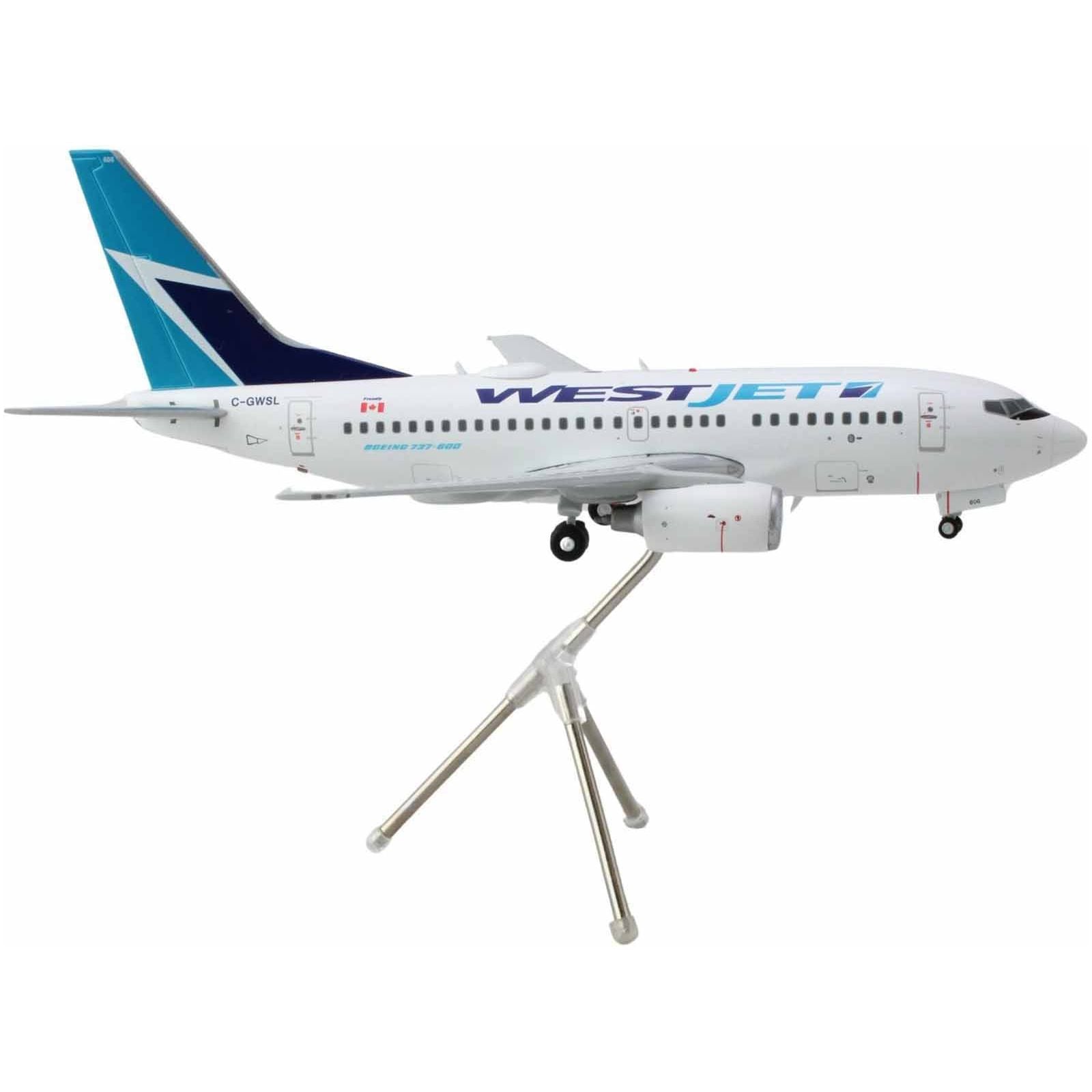 Boeing 737 - 600 Commercial Aircraft "WestJet" (C - GWSL) White with Blue Tail "Gemini 200" Series 1/200 Diecast Model Airplane by GeminiJets - GeminiJets - ModelCars.com