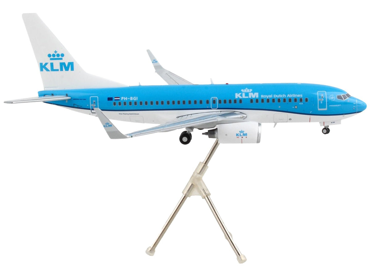 Boeing 737-700 Commercial Aircraft "KLM Royal Dutch Airlines" Blue with White Tail "Gemini 200" Series 1/200 Diecast Model Airplane by GeminiJets-GeminiJets-ModelCars.com