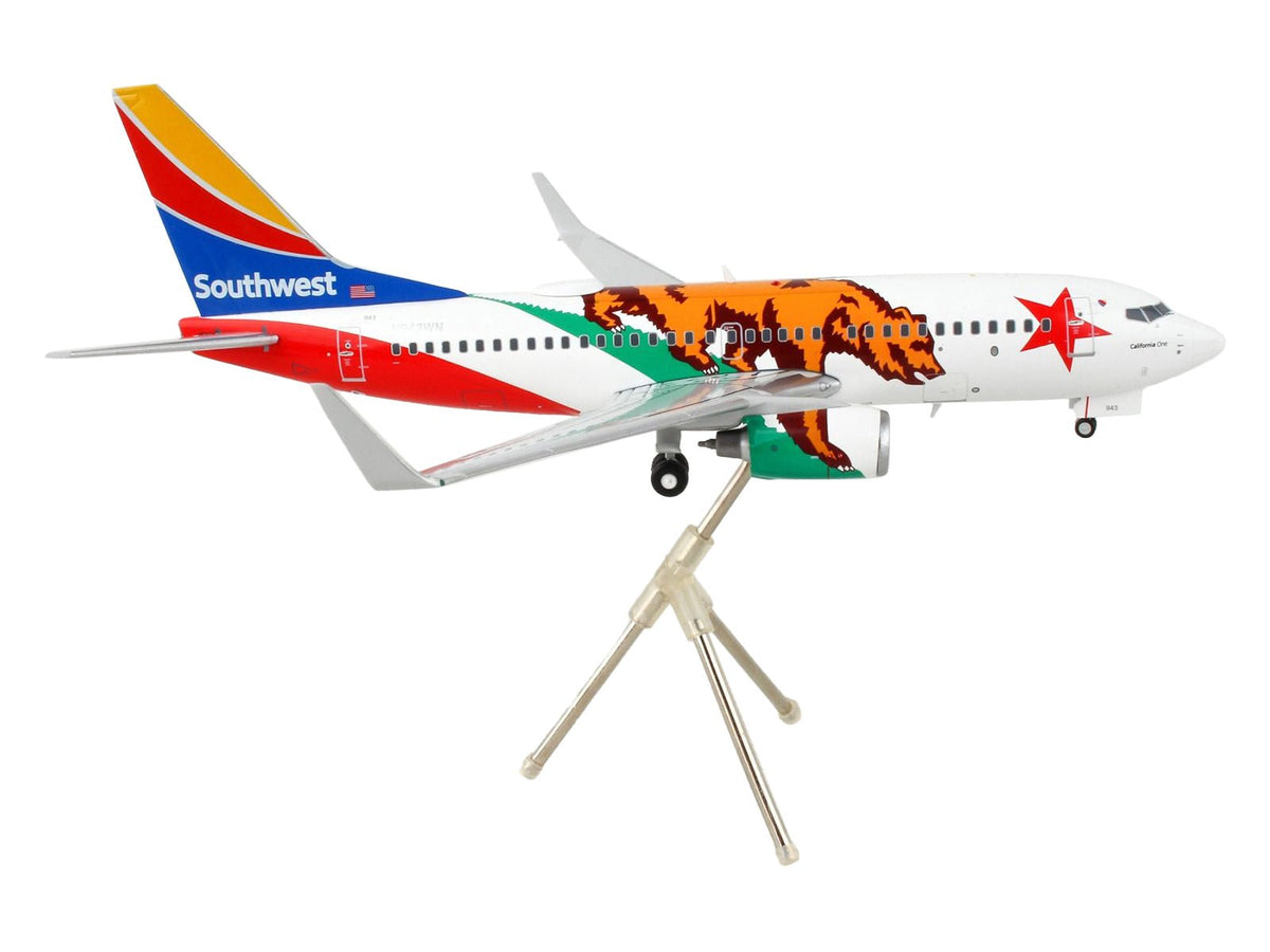 Boeing 737-700 Commercial Aircraft "Southwest Airlines - California One" California Flag Livery "Gemini 200" Series 1/200 Diecast Model Airplane by GeminiJets-GeminiJets-ModelCars.com