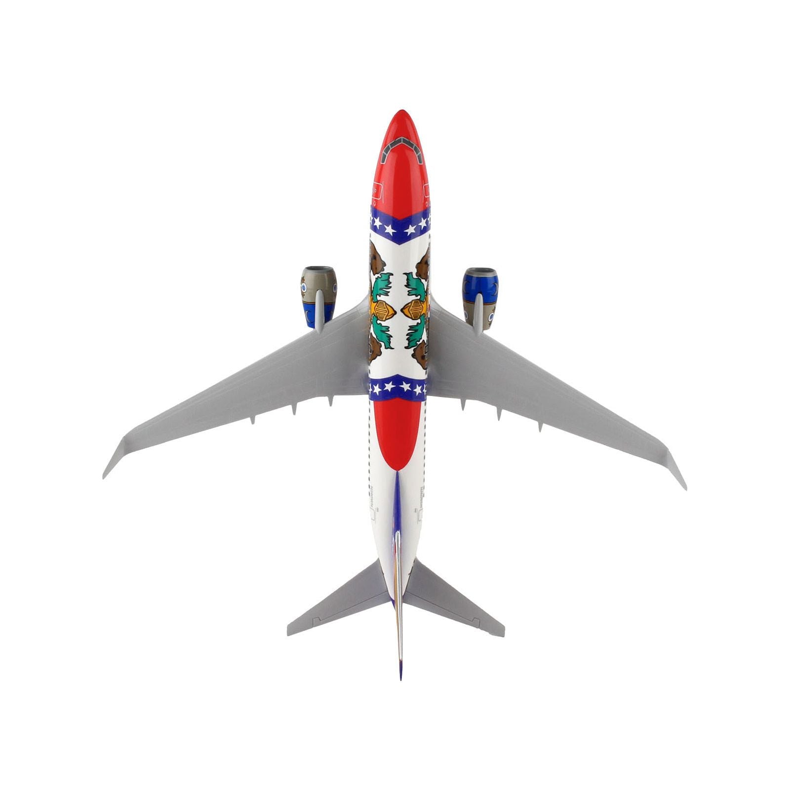 Boeing 737 - 700 Commercial Aircraft "Southwest Airlines - Missouri One" (N280WN) Missouri Flag Livery (Snap - Fit) 1/130 Plastic Model by Skymarks - Skymarks - ModelCars.com