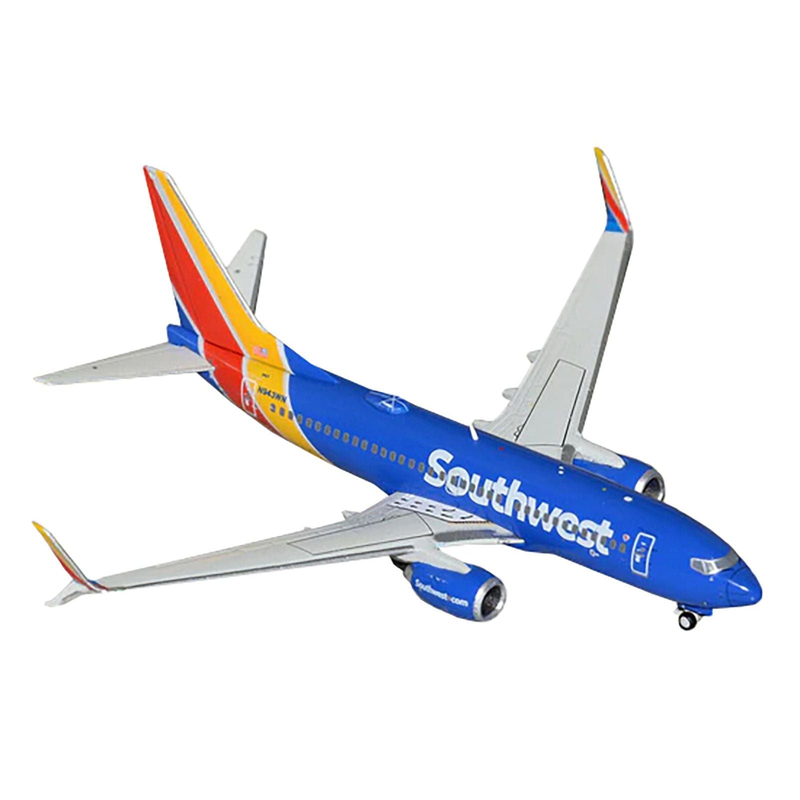 Boeing 737 - 700 Commercial Aircraft "Southwest Airlines" (N943WN) Blue with Striped Tail 1/400 Diecast Model Airplane by GeminiJets - GeminiJets - ModelCars.com