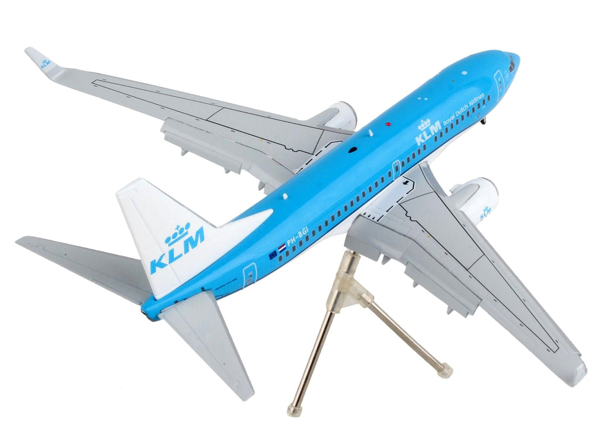 Boeing 737-700 Commercial Aircraft with Flaps Down "KLM Royal Dutch Airlines" Blue with White Tail "Gemini 200" Series 1/200 Diecast Model Airplane by GeminiJets-GeminiJets-ModelCars.com